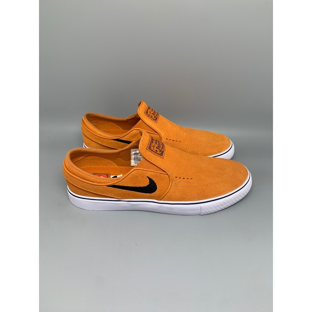 Nike SB Stefan Janoski Slip On Orange Suede Skate Shoes AT8899-801 Men's Sz 8.5